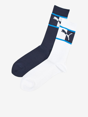 Puma Blocked Logo Sock Set de 2 perechi de șosete