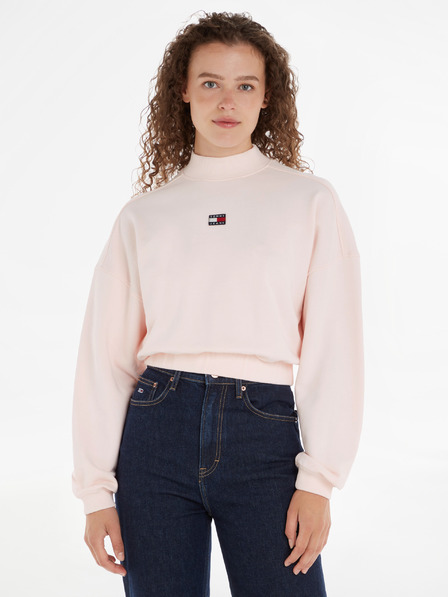 Tommy Jeans Mock Neck Badge Boxy Cropped Hanorac