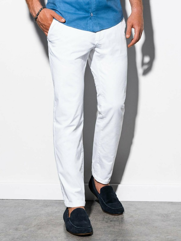Ombre Clothing Pantaloni Alb
