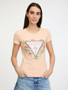 Guess Triangle Flowers Tricou