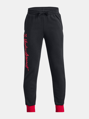 Under Armour UA Rival Fleece Script Pantaloni de trening pentru copii