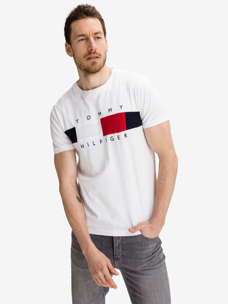 Tommy Hilfiger Textured Flag Tricou