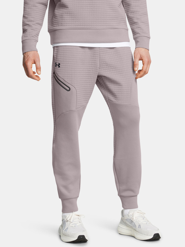 Under Armour UA Unstoppable Flc Grid Jrg Pantaloni de trening Gri