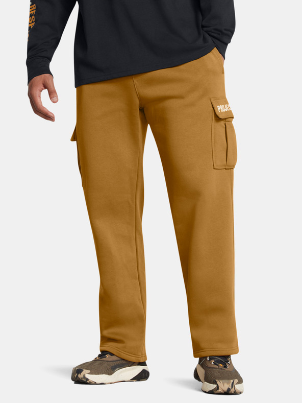 Under Armour Project Rock Icon Flc Pant Tools Pantaloni de trening Galben