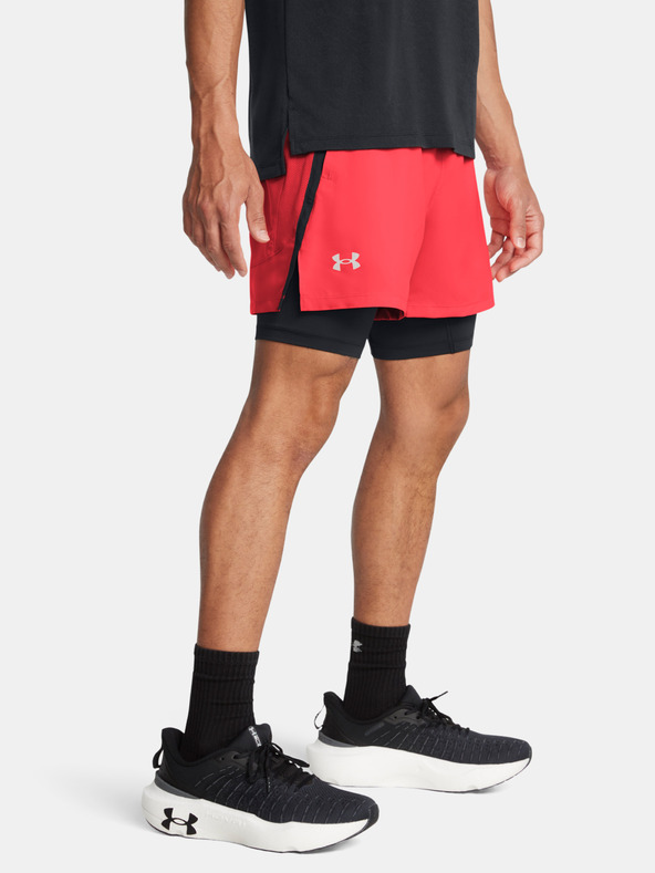 Under Armour UA Launch 5 2-IN-1 Pantaloni scurți Roșu