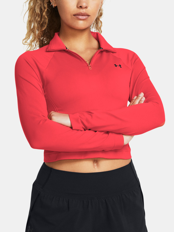Under Armour Vanish Seamless 1/4 Zip Crop Tricou Roșu