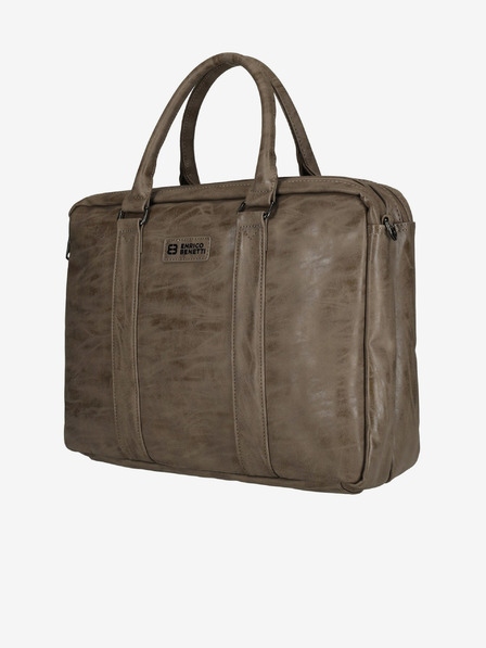 Enrico Benetti Rotterdam 15" Notebook Bag Medium Taupe Genţi de umăr