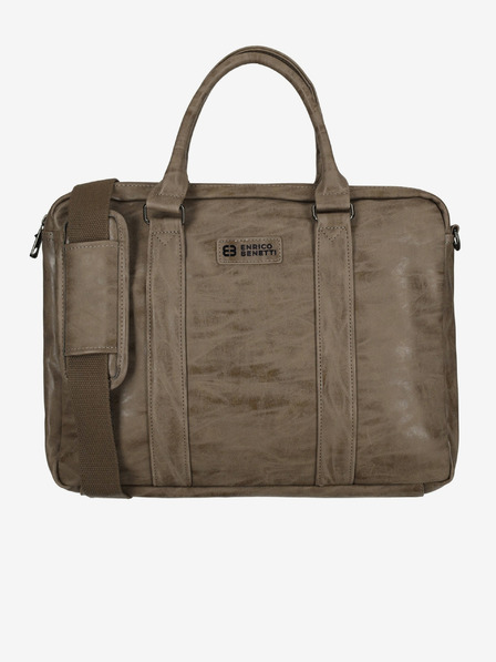 Enrico Benetti Rotterdam 15" Notebook Bag Medium Taupe Genţi de umăr