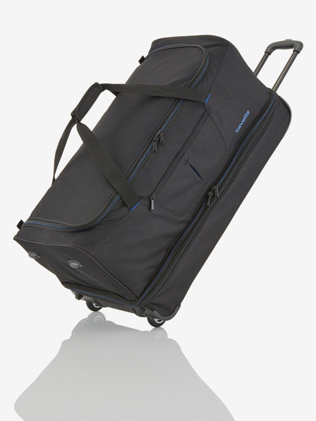 Travelite Basics Wheeled duffle L - černo-modrá Genţi de umăr