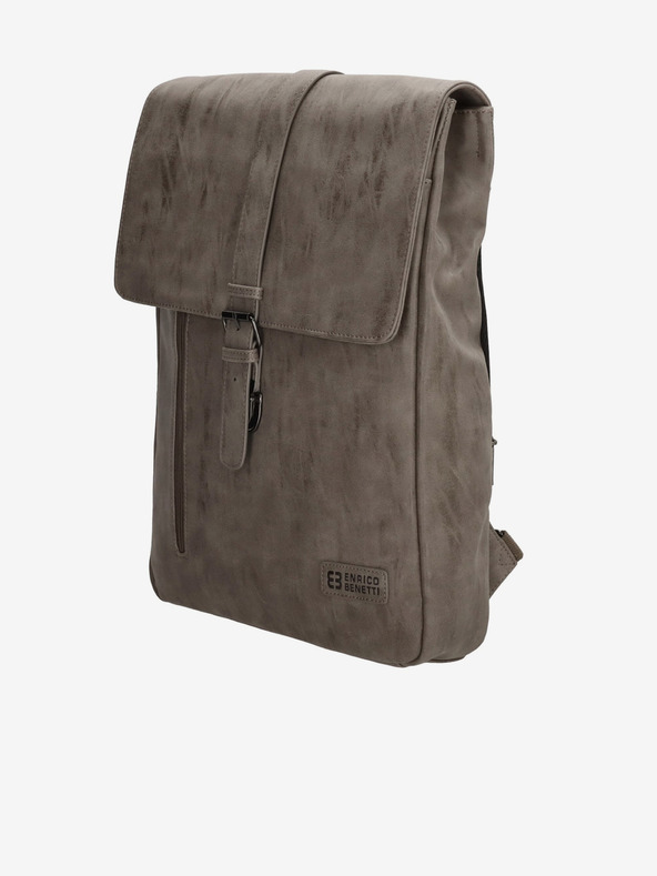 Enrico Benetti Rotterdam 17 Notebook Medium Taupe Rucsac Gri