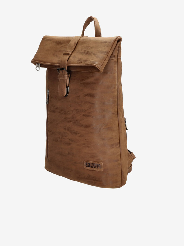 Enrico Benetti Rotterdam 15 Notebook 15 l Camel Rucsac Maro