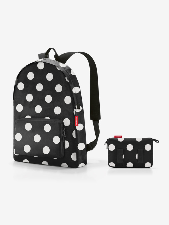 Reisenthel Mini Maxi Rucksack Dots White Rucsac Negru