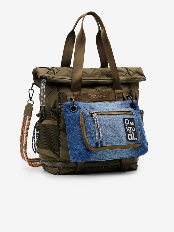 Desigual Modularis Braided Voyager Rucsac Verde