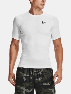 Under Armour UA HG Armour Comp SS - bílá Tricou