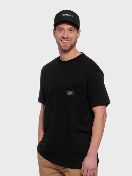Horsefeathers Tricou Alpha - negru mărimea L HORSEFEATHERS