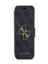 Guess PU Leather 4G Metal Logo Book iPhone 15 Pro Grey Carcasă