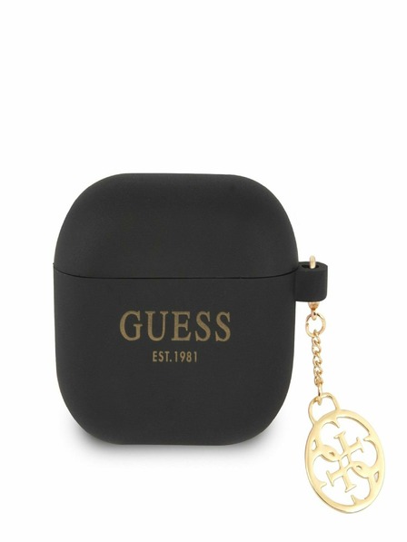 Guess 4G Charm Silikonové AirPods 3 Black Carcasă