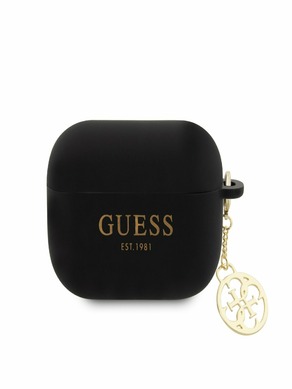 Guess 4G Charm Silikonové AirPods Pro 2 Black Carcasă