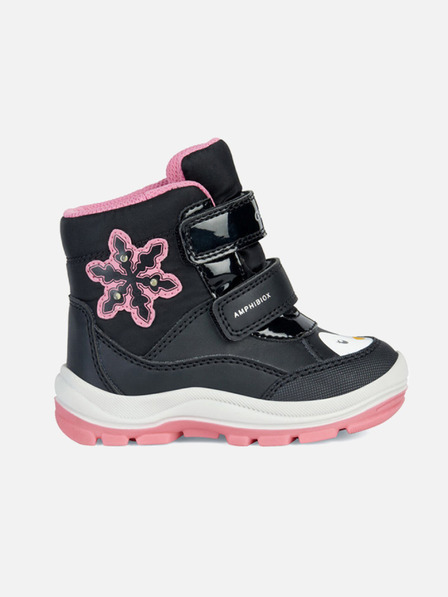 Geox Botine negre pentru fete Geox Flanfil ABX