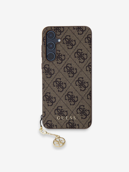 Guess 4G Charm Zadní Kryt pro Samsung Galaxy A55 Brown Carcasa de telefon