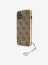 Guess 4G Charm Zadní Kryt pro iPhone 13 Brown Carcasa de telefon