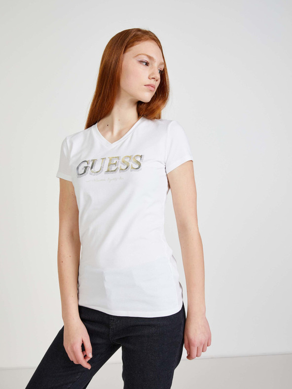 Guess Tricou Alb