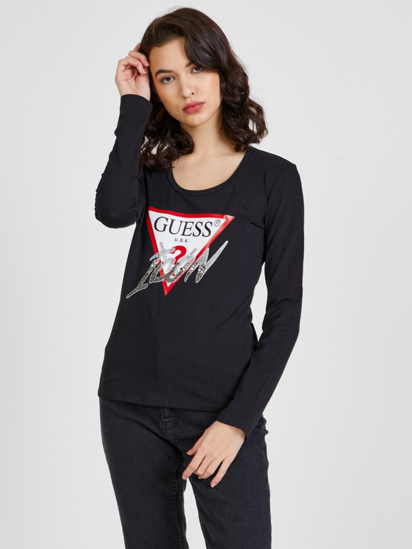 Guess Icon Tricou Negru