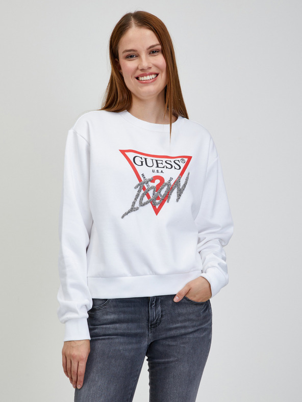 Guess Hanorac Guess alb pentru femei