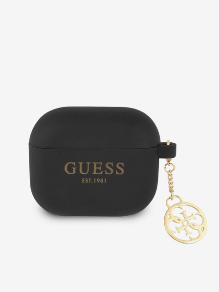 Guess 4G Charm Silikonové AirPods 3 Black Carcasă