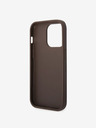 Guess PU 4G Stripe Zadní Kryt pro iPhone 14 Pro Max Brown Carcasa de telefon