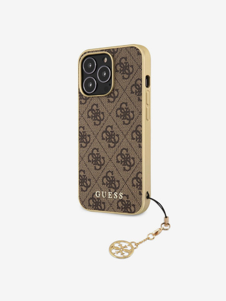 Guess 4G Charm Zadní Kryt pro iPhone 13 Pro Max Brown Carcasa de telefon