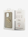 Guess PU Perforated 4G Glitter Metal Logo Zadní Kryt pro iPhone 15 Pro Gold Carcasa de telefon