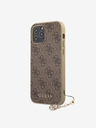 Guess 4G Charm Zadní Kryt pro iPhone 12 Pro Max 6.7 Brown Carcasa de telefon