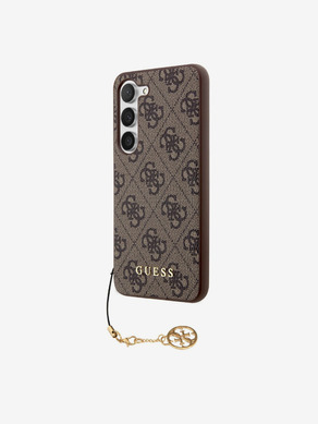 Guess 4G Charm Zadní Kryt pro Samsung Galaxy S23 Brown Carcasa de telefon