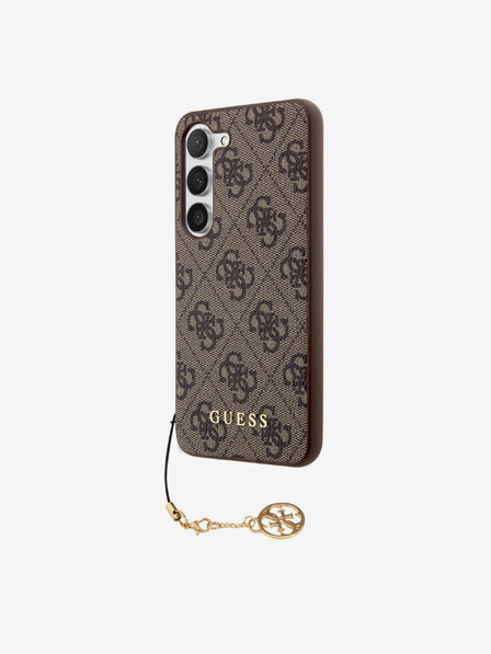 Guess 4G Charm Zadní Kryt pro Samsung Galaxy S23 Brown Carcasa de telefon