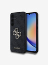 Guess PU 4G Metal Logo Zadní Kryt pro Samsung Galaxy A35 5G Grey Carcasa de telefon