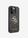 Guess PU 4G Metal Logo iPhone 15 Pro Grey Carcasa de telefon