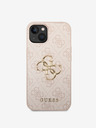 Guess PU 4G Metal Logo iPhone 15 Plus Pink Carcasa de telefon