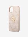 Guess PU 4G Metal Logo iPhone 15 Plus Pink Carcasa de telefon