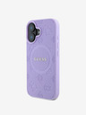 Guess Saffiano Peony Stamp MagSafe Phone 16 Purple Carcasa de telefon