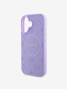 Guess Saffiano Peony Stamp MagSafe Phone 16 Purple Carcasa de telefon