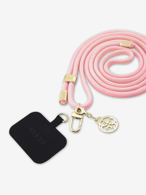 Guess Crossbody Cord 4G Charm Gold/Pink Carcasa de telefon