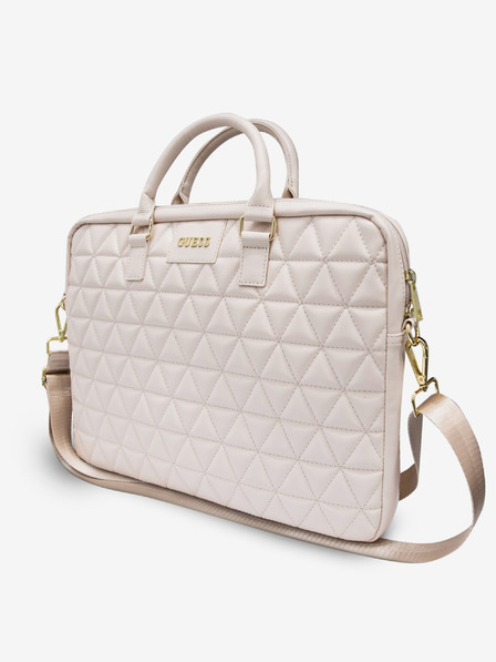 Guess Quilted Notebook 15 Pink" Genţi de umăr