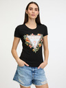 Guess Triangle Flowers Tricou