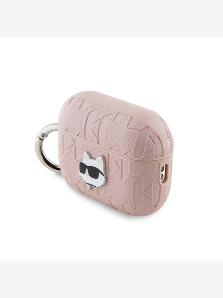 Karl Lagerfeld Karl Lagerfeld PU Embossed Choupette Head Case pentru AirPods Pro 2 Roz