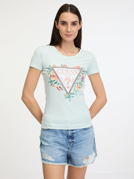 Guess Triangle Flowers Tricou