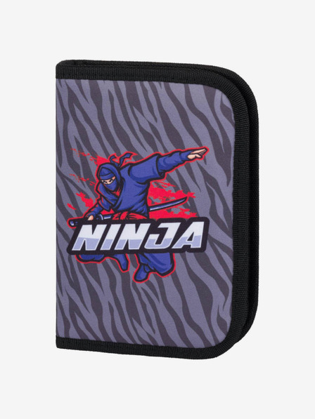BAAGL  Geantă gri pentru creioane școlare Baagl Ninja