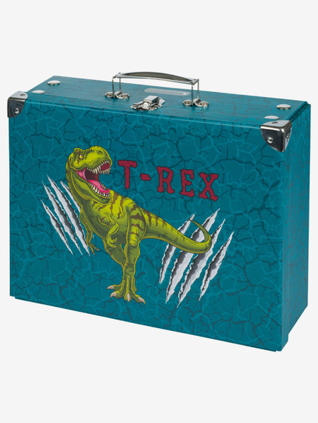 BAAGL  Geantă de școală pliabilă verde cu accesorii Baagl T-Rex