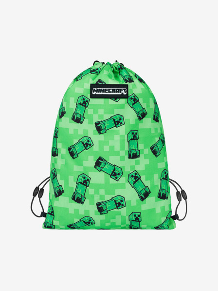BAAGL  Geanta verde Baagl Minecraft Creeper