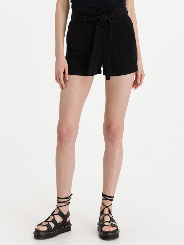 Guess Pantaloni scurți Guess Janna negri pentru femei